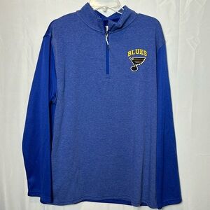 St Louis Blues National Hockey League Quarter Zip Pullover Like New